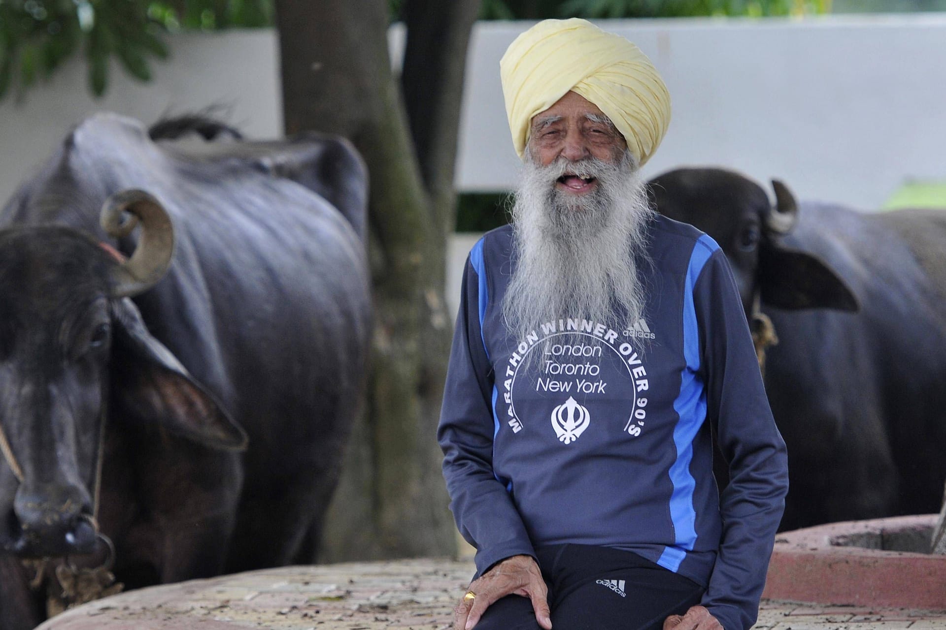Fauja Singh vor neun Jahren: Der Inder zählte zu den ikonischsten Läufern.