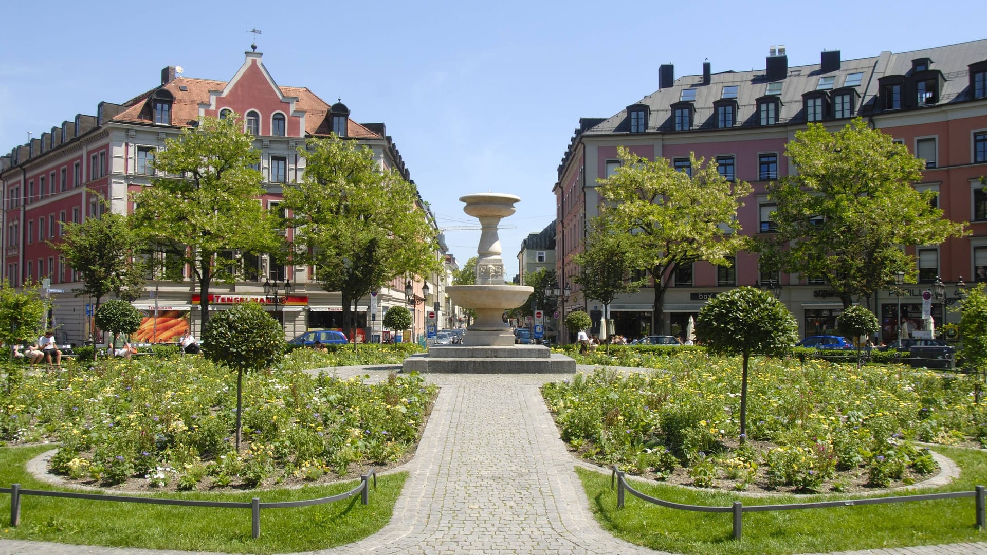 Der Gärtnerplatz im gleichnamigen Viertel in der Isarvorstadt (Archivfoto): Das Viertel gefällt offenbar einigen aktuellen und früheren Fußballprofis gut.
