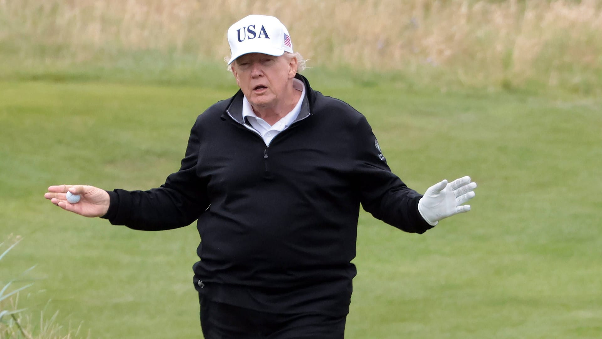 US-Präsident Donald Trump auf seinem Golfplatz in Schottland: Geschäfte und Geopolitik.