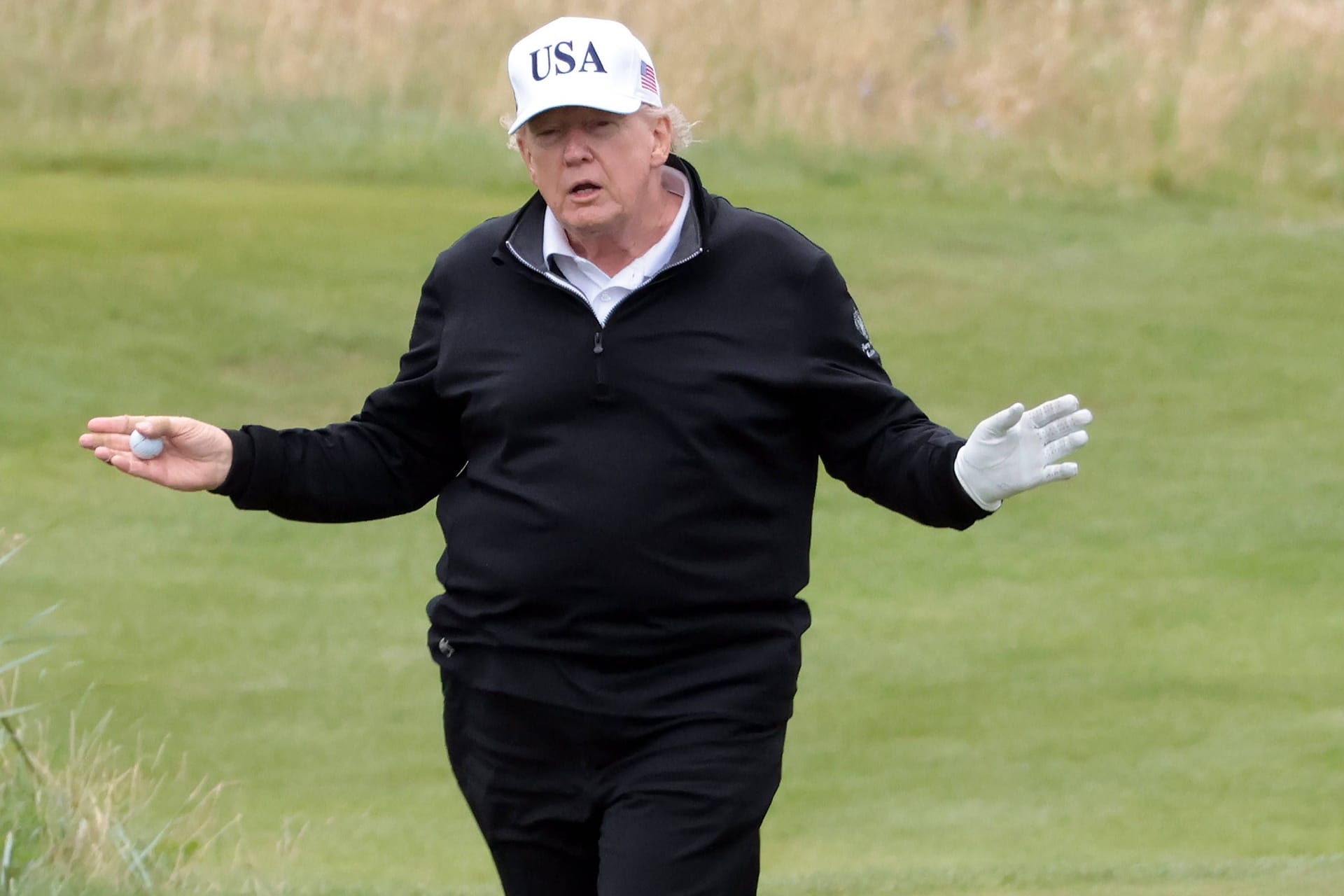 US-Präsident Donald Trump auf seinem Golfplatz in Schottland: Geschäfte und Geopolitik.