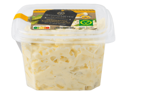 Rückruf: Dem Kartoffelsalat von Aldi Nord fehlt bei einem Mindesthaltbarkeitsdatum eine wichtige Angabe.