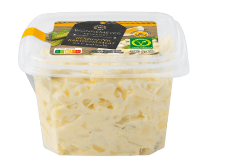 Rückruf: Dem Kartoffelsalat von Aldi Nord fehlt bei einem Mindesthaltbarkeitsdatum eine wichtige Angabe.