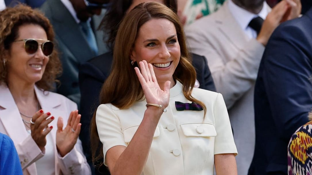 Hoher Besuch in der Royal Box: Prinzessin Kate beim Wimbledon-Finale zwischen Amanda Anisimova und Iga Świątek.