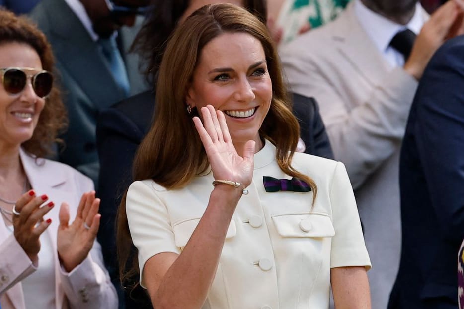 Hoher Besuch in der Royal Box: Prinzessin Kate beim Wimbledon-Finale zwischen Amanda Anisimova und Iga Świątek.