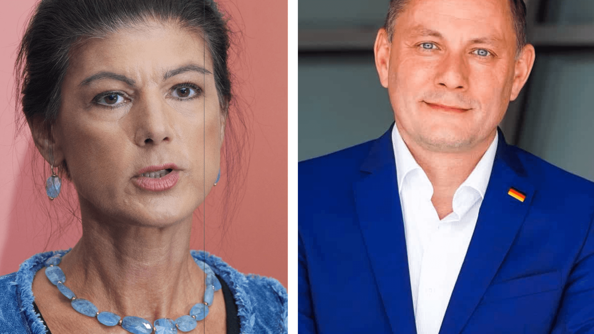 BSW-Parteichefin Sahra Wagenknecht und AfD-Co-Vorsitzender Tino Chrupalla (Archivbilder)