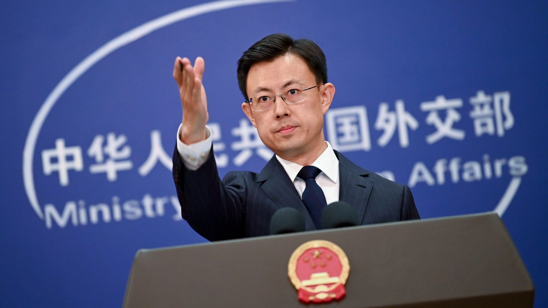 Chinas Außenamtssprecher Guo Jiakun Chinas Außenamtssprecher Guo Jiakun