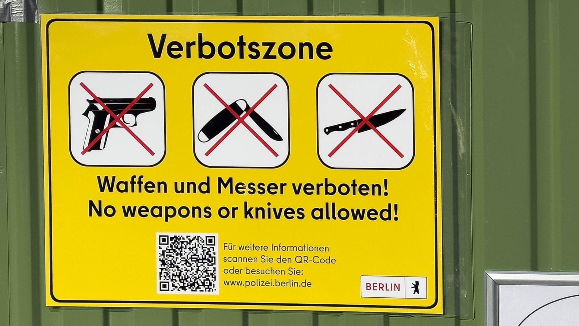 Messer- und Waffenverbotszone (Symbolbild): Die Gewerkschaft hält andere Maßnahmen für effektiver.