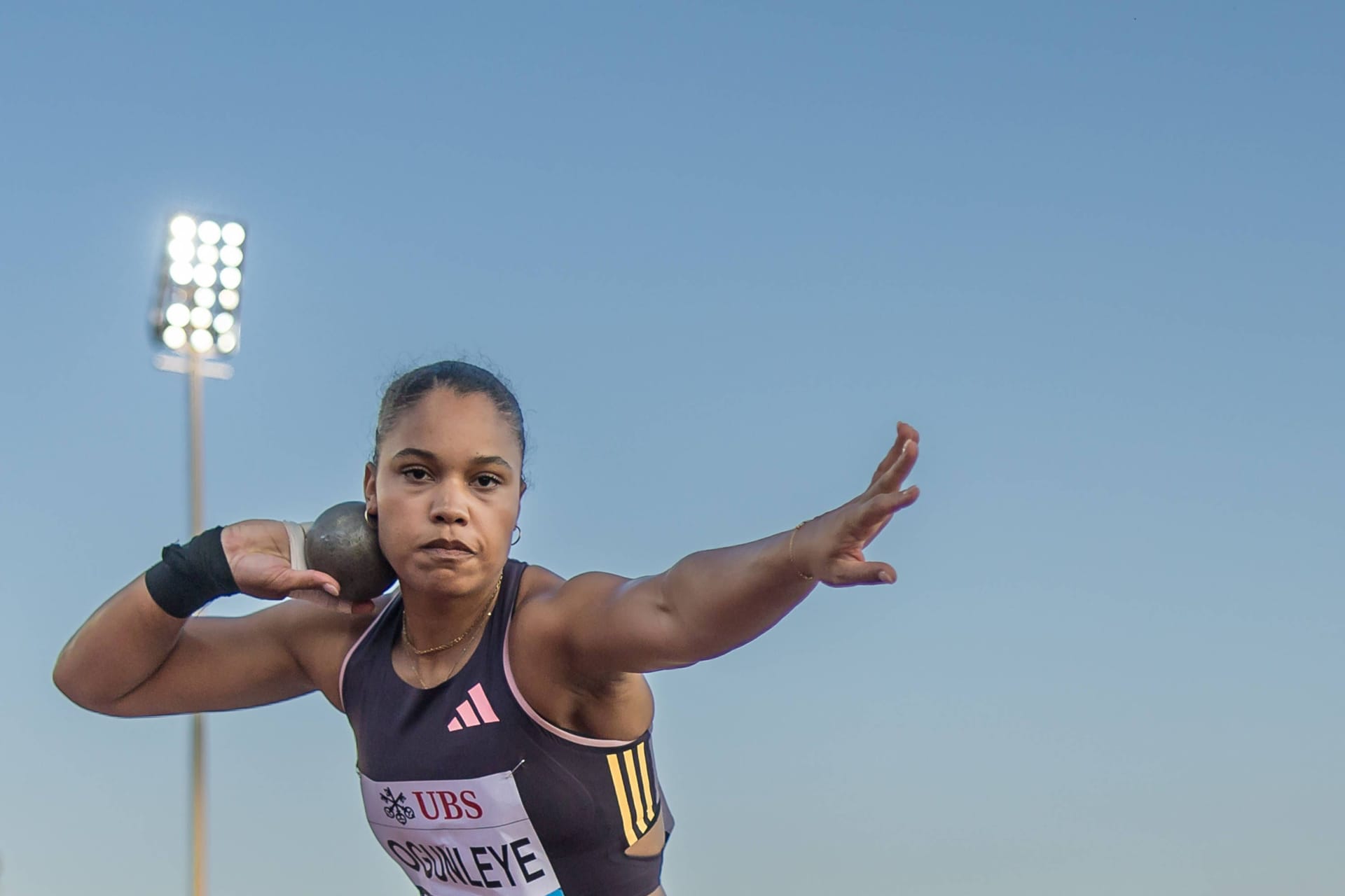 Yemisi Ogunleye internationales Leichtathletikmeeting in Lausanne 2024.