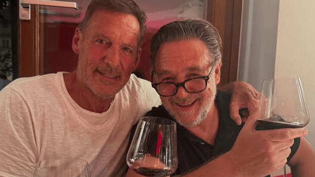 Ralf Moeller und Russell Crowe beim Italiener in München: Dieses Foto veröffentlichte Moeller auf seinem Instagram-Account.