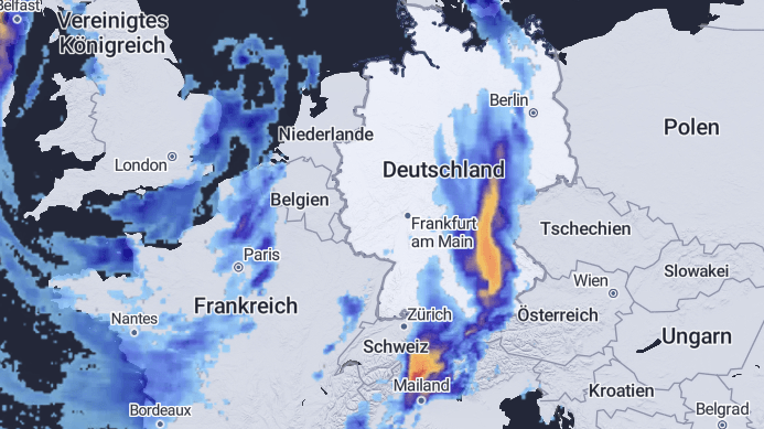 Wetter in Deutschland: Die Regenprognose für Montag, den 21. Juli.