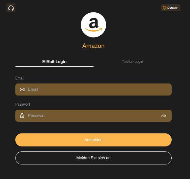 Betrügerische Anmeldefenster: Sie sehen denen des Online-Händlers Amazon zum Verwechseln ähnlich.