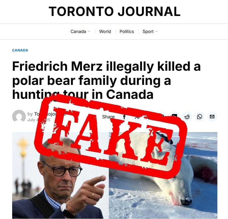 Vor wenigen Tagen eingerichtete Seite: Ein eigens angelegeltes "Toronta Journal" verbreitete die Erfindung.