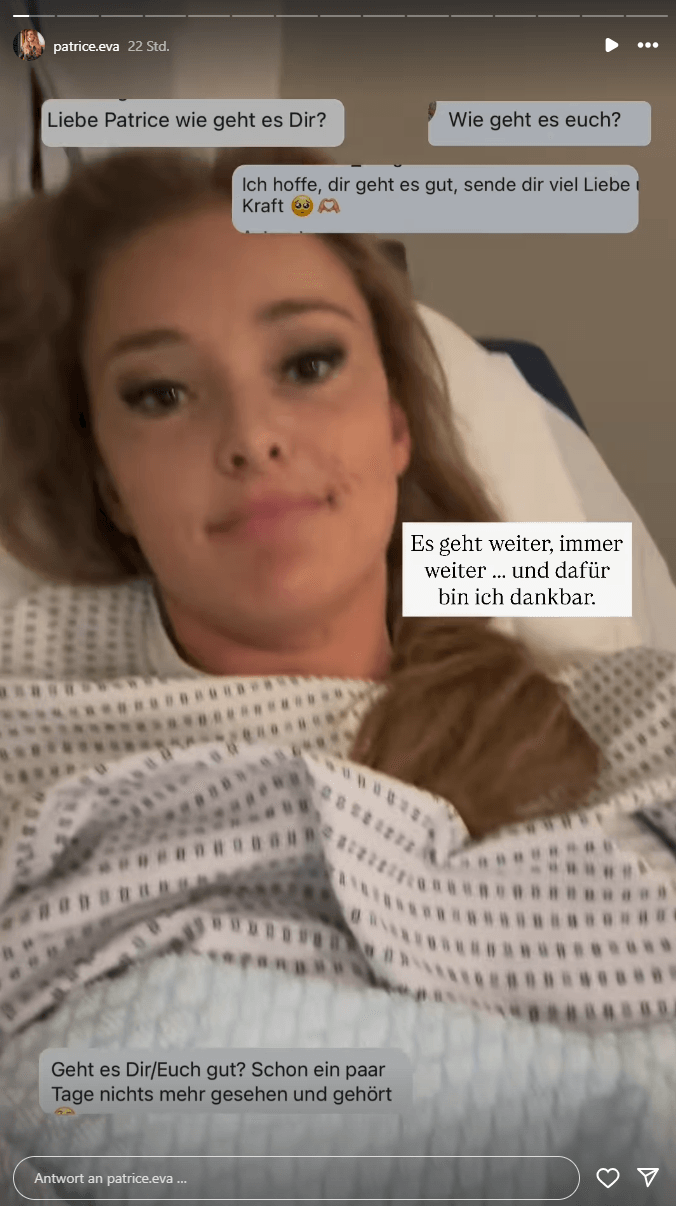 Eva Patrice: Auf Instagram zeigt sie, wie es ihr geht.