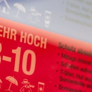 Die UV-Strahlung ist dieser Tage besonders hoch.