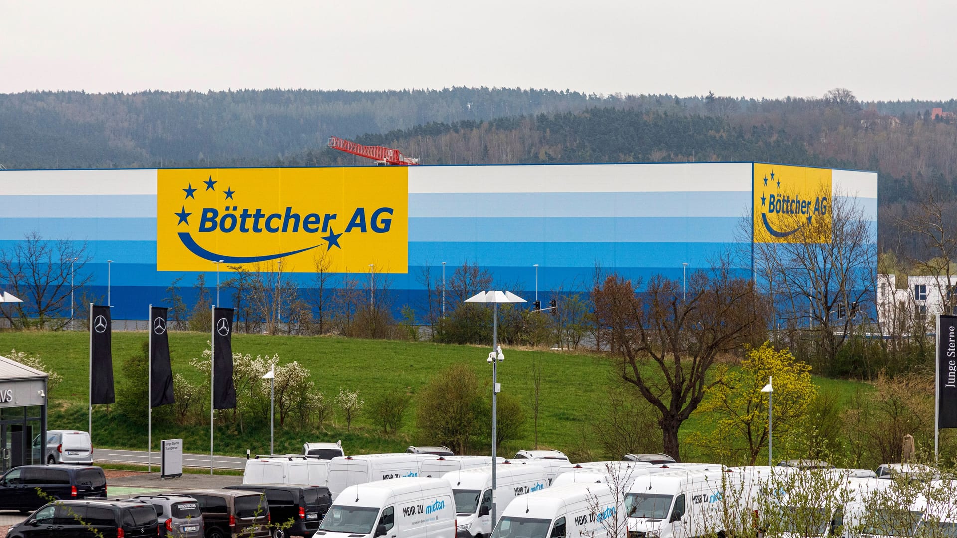 Eine Logistikhalle der Böttcher AG in Jena.