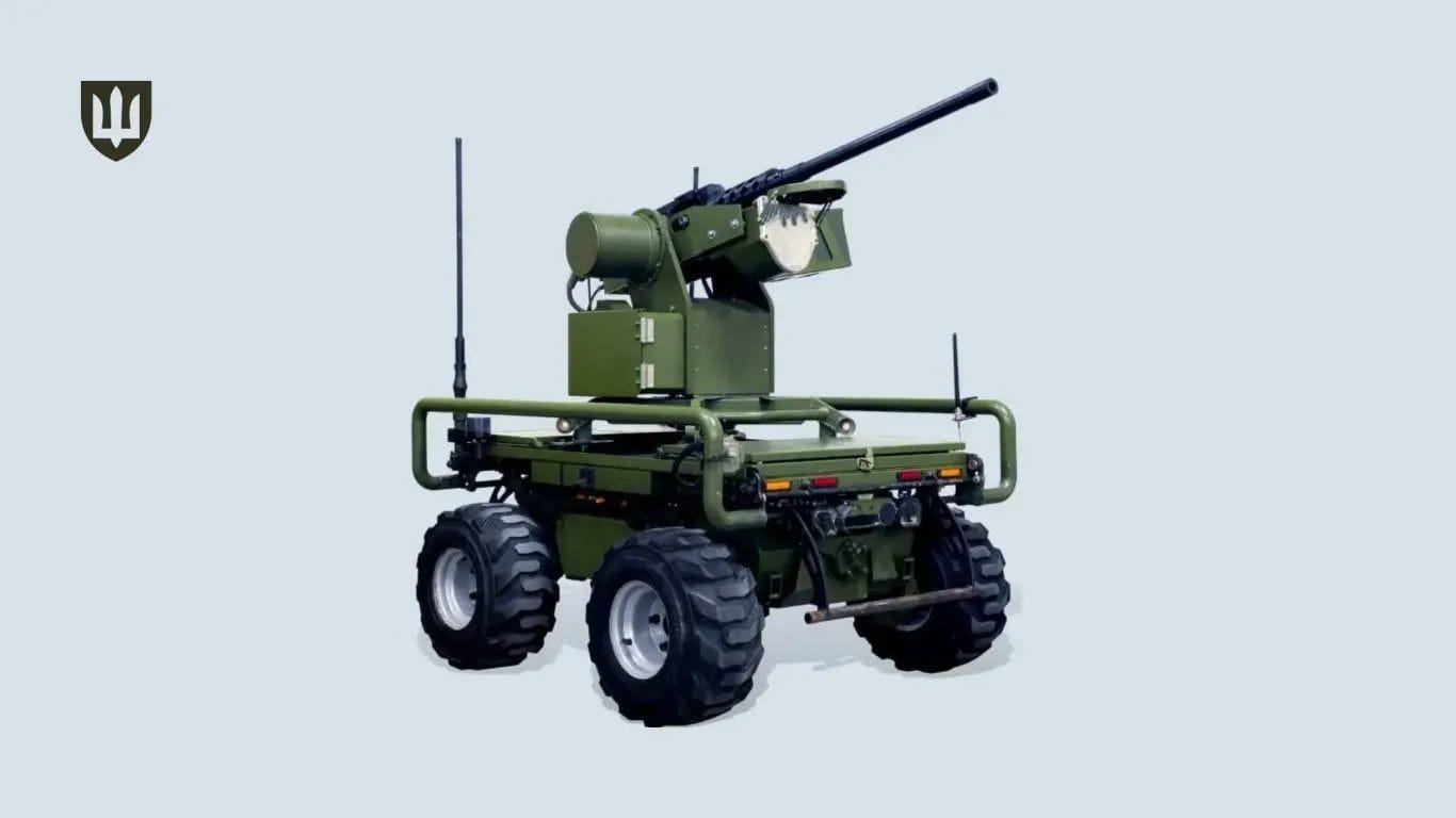 Auch die ukrainische Bodendrohne D-21-12R ist mit einem Maschinengewehr ausgestattet.