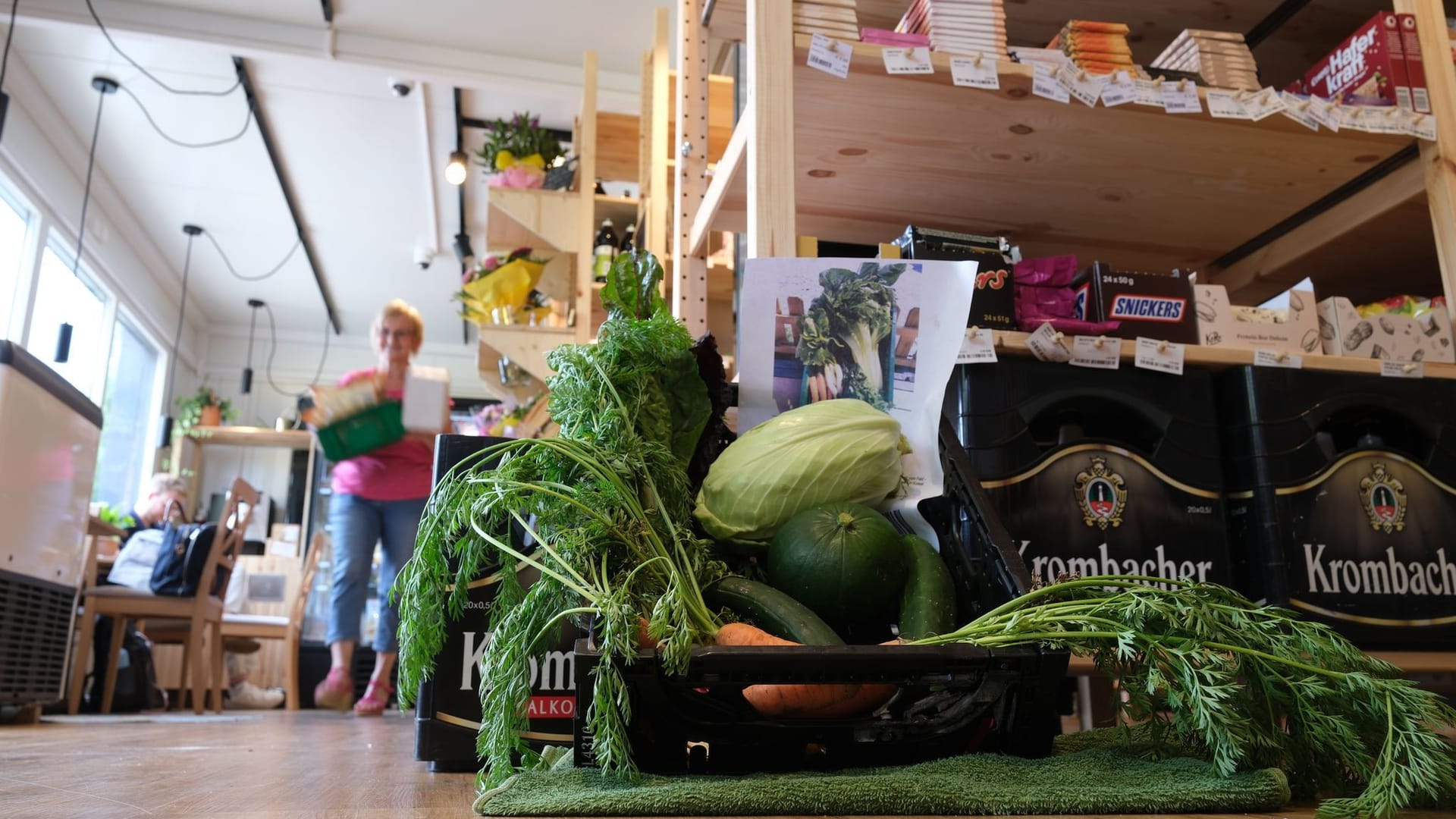 Personalloser Einkaufsladen: Hier gibt es gängige Supermarktprodukte zu kaufen.