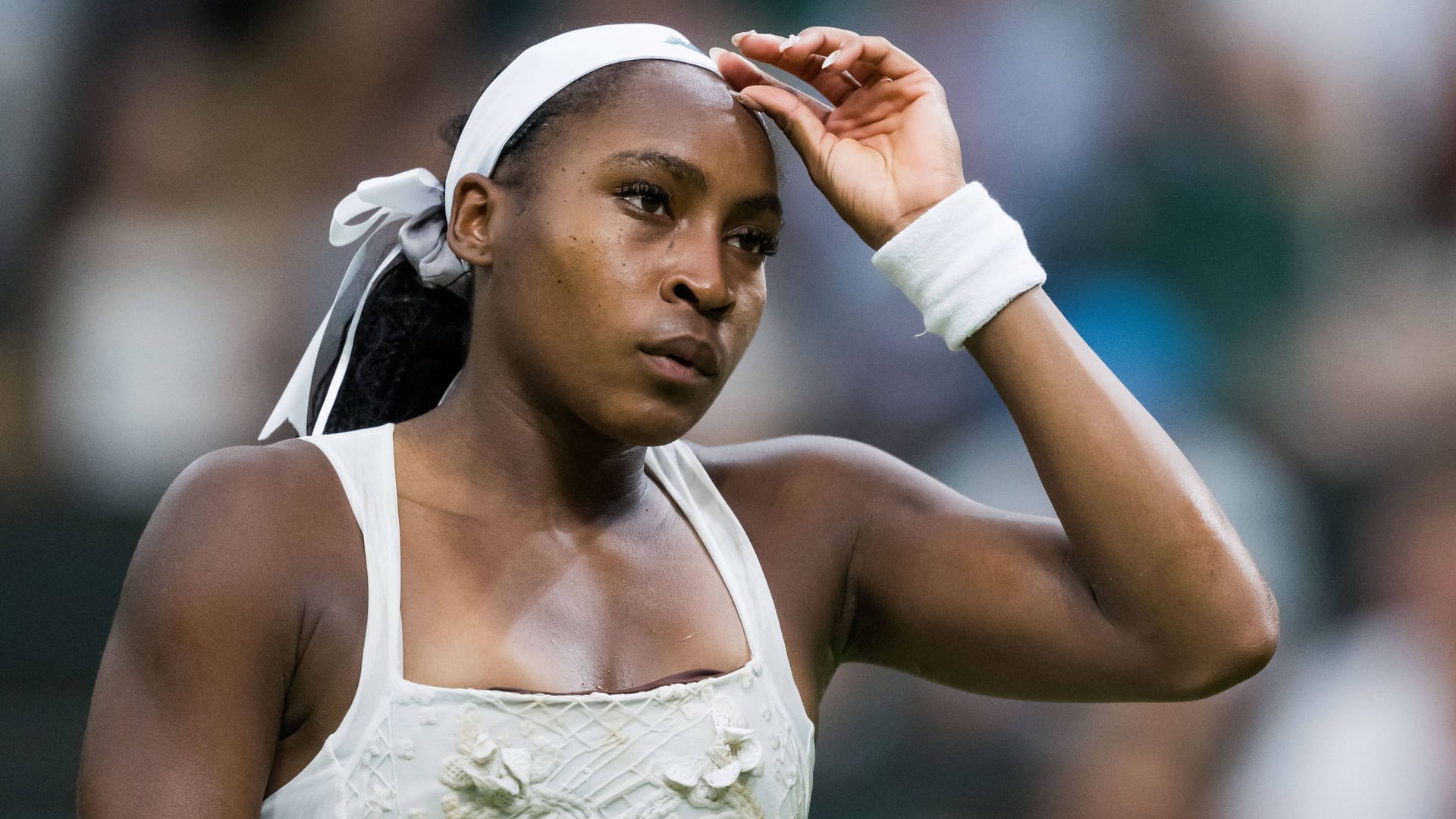 Erstrundenaus: Coco Gauff enttäuscht nach ihrer Niederlage gegen Dajana Jastremska.