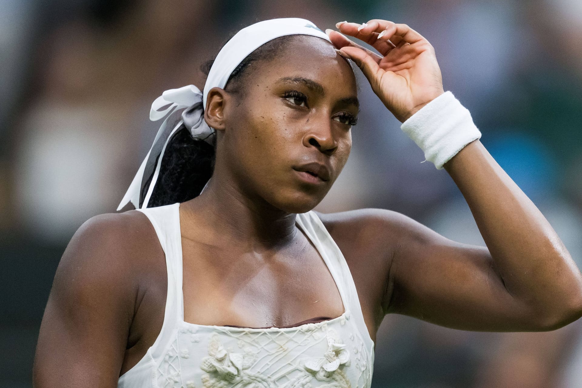 Erstrundenaus: Coco Gauff enttäuscht nach ihrer Niederlage gegen Dajana Jastremska.