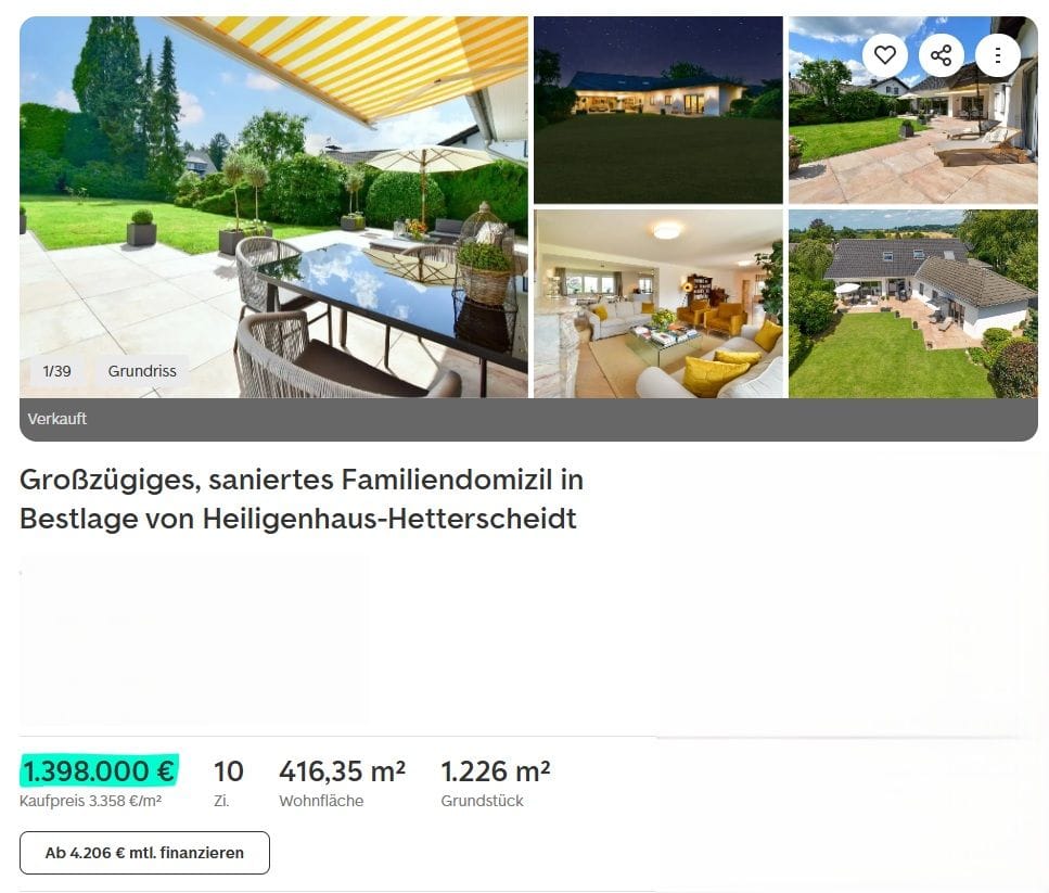 Die Villa wurde 1974 errichtet und 2020 bis 2021 saniert.