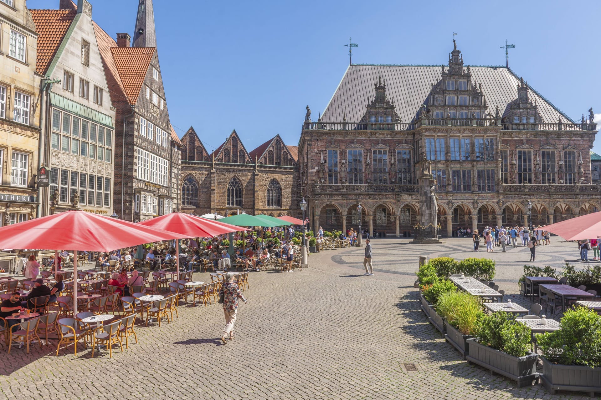 Das Bremer Rathaus (Symbolfoto): Die Hansestadt führt weiter die bundesweite Schuldenstatistik an.