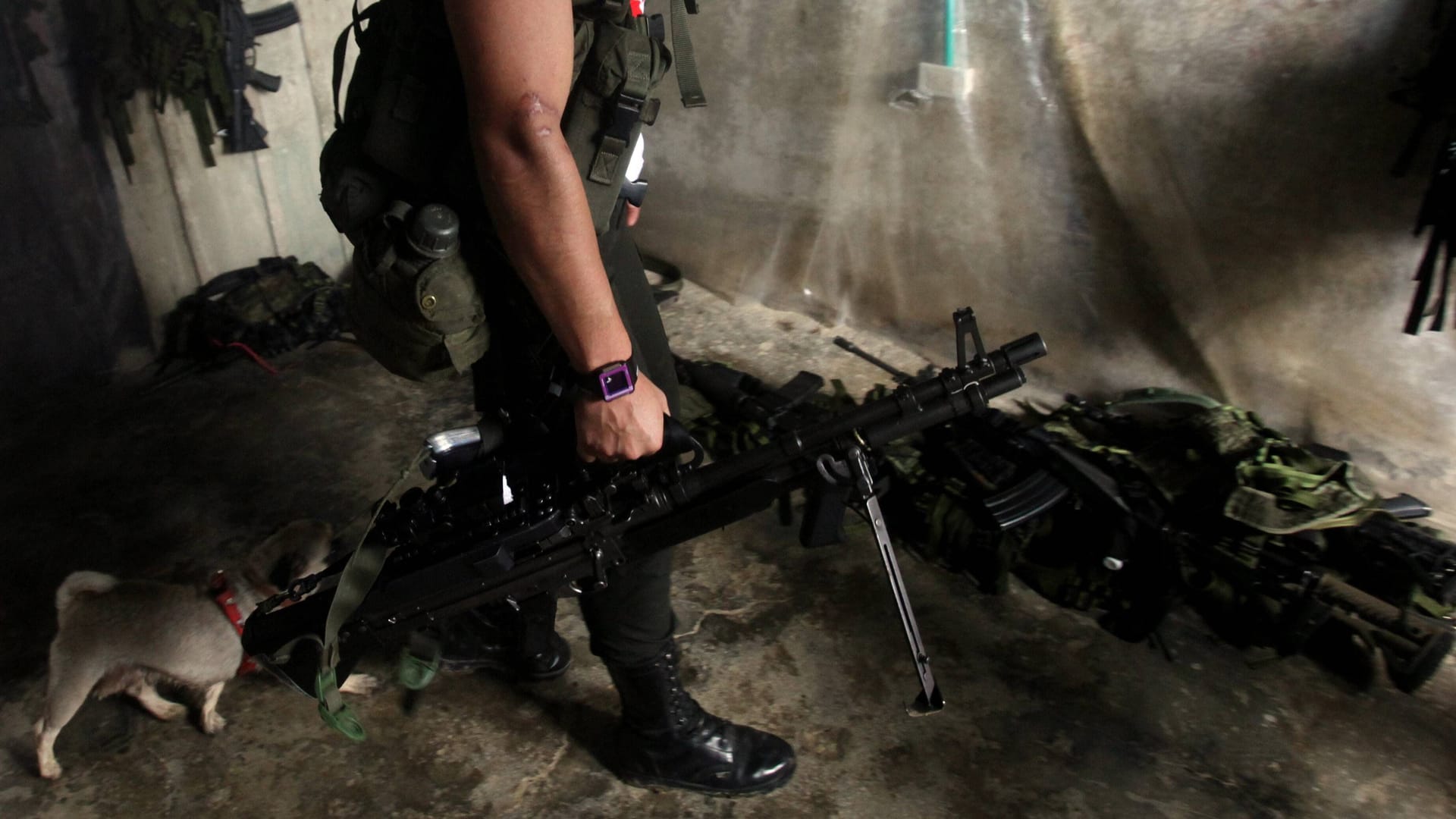 Ein Mitglied der Guerilla-Organisation Farc.