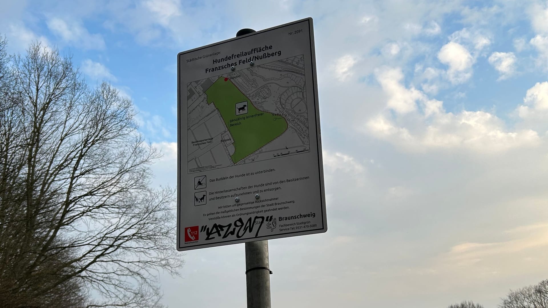 Die Hundeweise im Prinzenpark in Braunschweig: Hier wurden präparierte Köder gefunden. Die Hundeweise im Prinzenpark in Braunschweig: Hier wurden präparierte Köder gefunden.