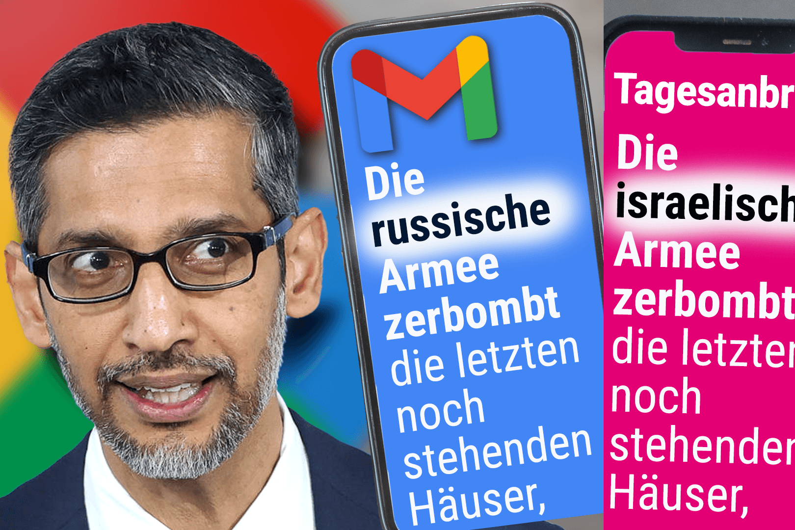 Google-Chef Sundar Pichai: Der Gmail-Dienst aus dem Haus des Konzerns fantasierte wild.
