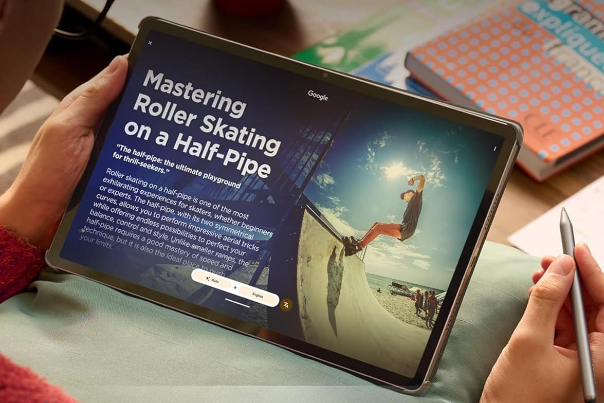 Zum Lieferumfang des Tablets gehört auch ein smarter Stift.