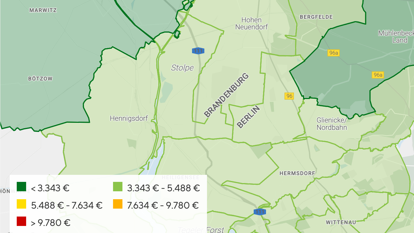 Wie teuer sind Wohnungen und Häuser in meiner Region? Die interaktive Deutschlandkarte von Interhyp gibt Aufschluss.