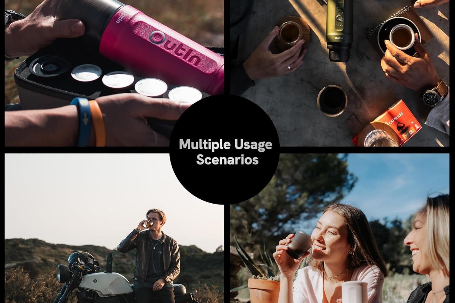 Amazon-Produkt: Die mobile Espressomaschine von OutIn gestaltet Kaffeegenuss flexibel.