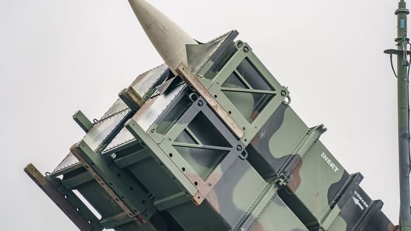 Ein gefechtsbereites Flugabwehrraketensystem vom Typ "Patriot".