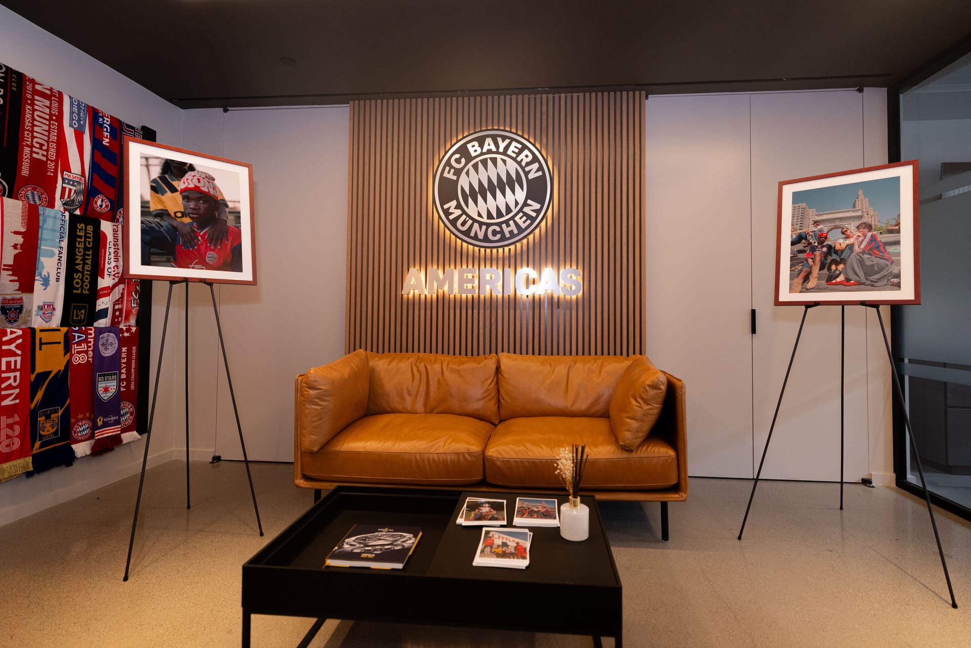 Der Eingangsbereich des Büros des FC Bayern in New York.