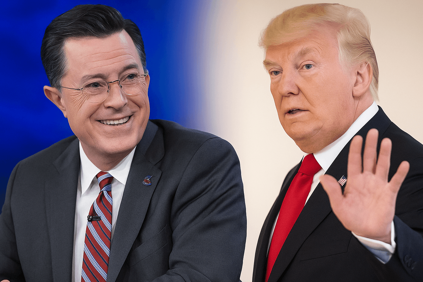 Stephen Colbert und Donald Trump: Der US-Moderator macht sich gerne über den amtierenden Präsidenten der USA lustig.