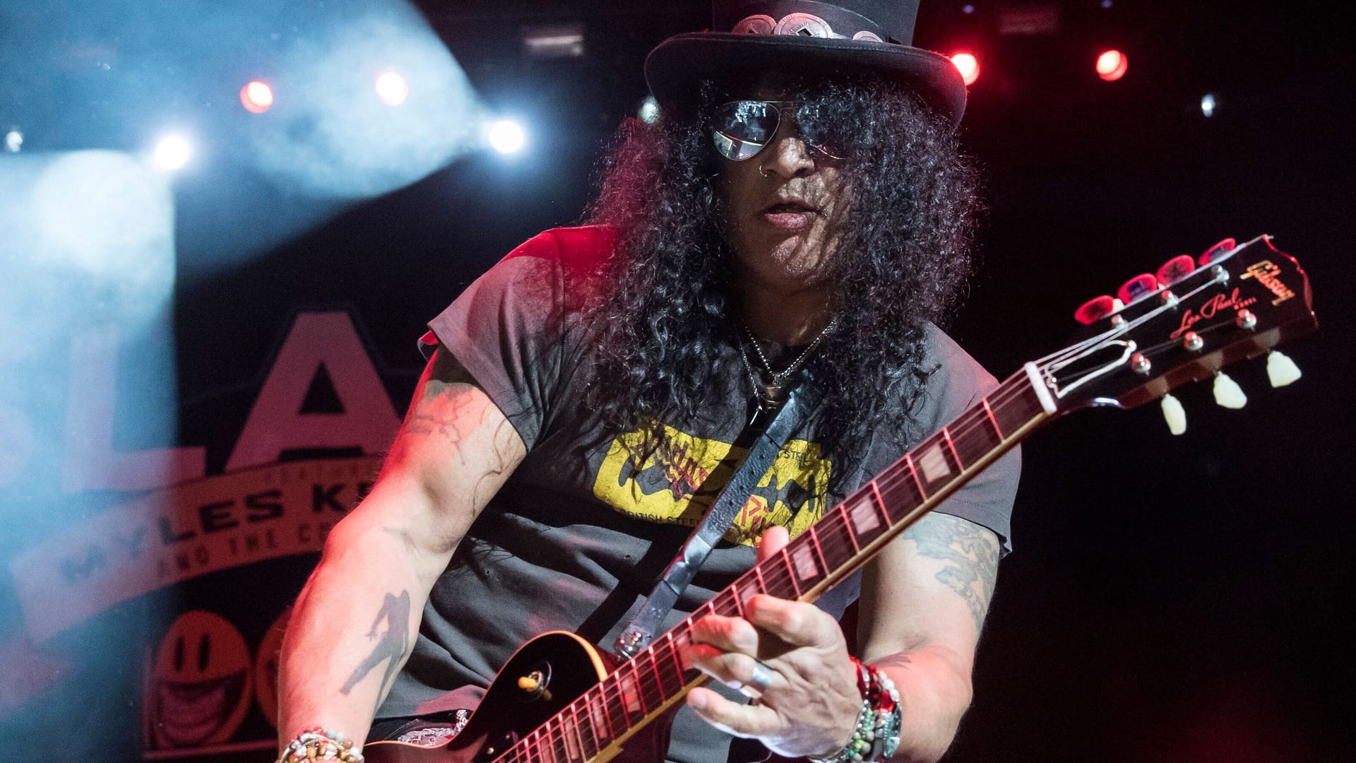 Saul Hudson alias Slash bei einem Konzert im Jahr 2019 in Berlin.