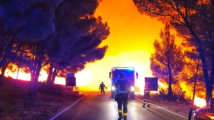 Flammen wüten auf der kroatischen Insel Brač: Für Touristen endete der Urlaub abrupt.