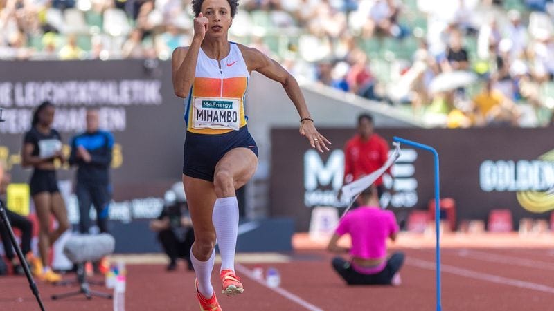 Malaika Mihambo aus Deutschland in Aktion.