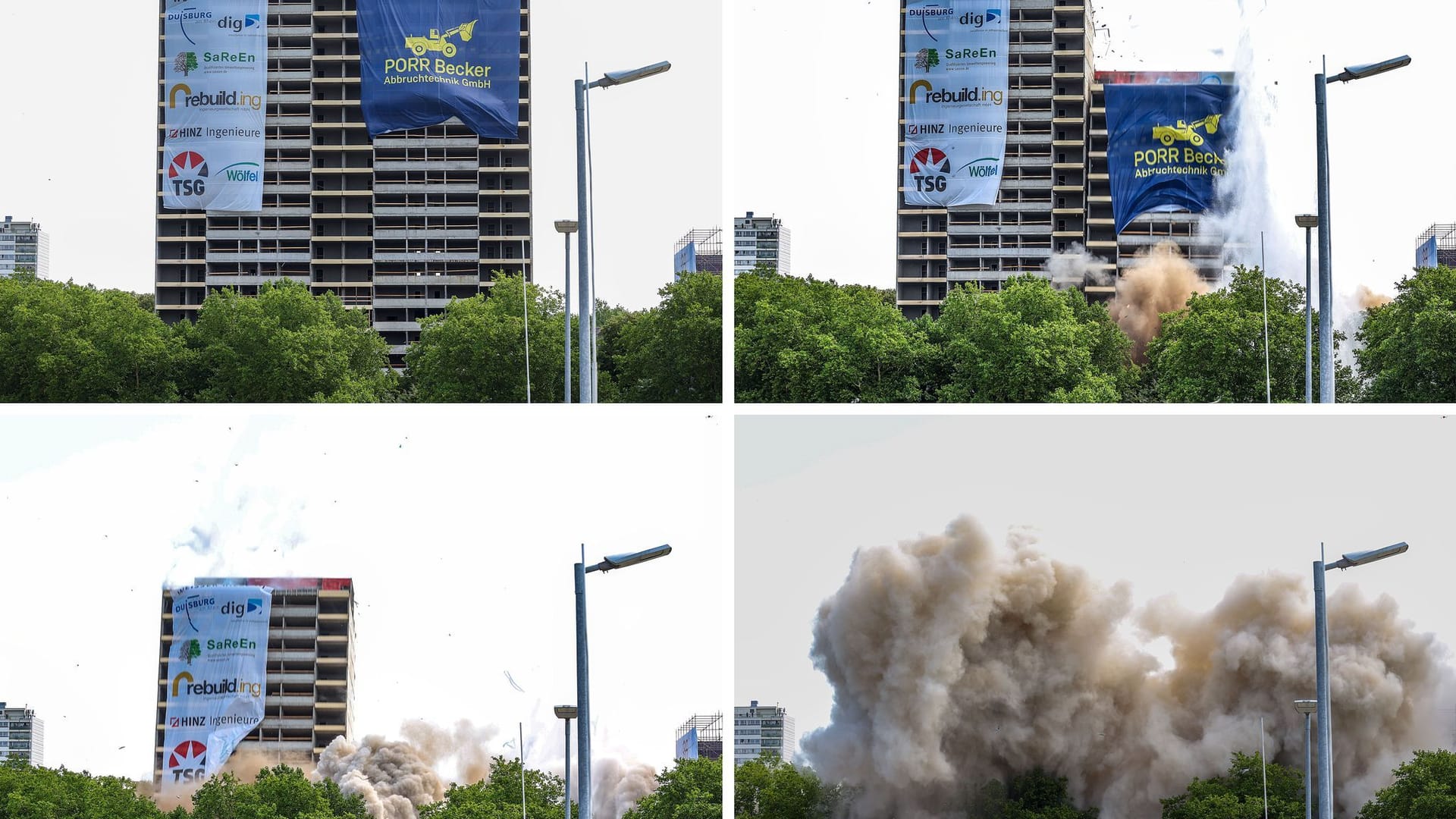 Sprengung «Weißer Riese» in Hochhaus-Viertel Hochheide