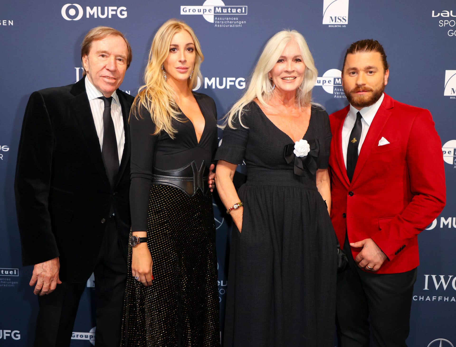 Günter Netzer mit seiner Tochter Alana, Ehefrau Elvira und Schwager Baschi.