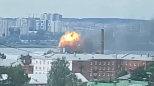 Explosion einer Rüstungsfabrik in Ischewsk.