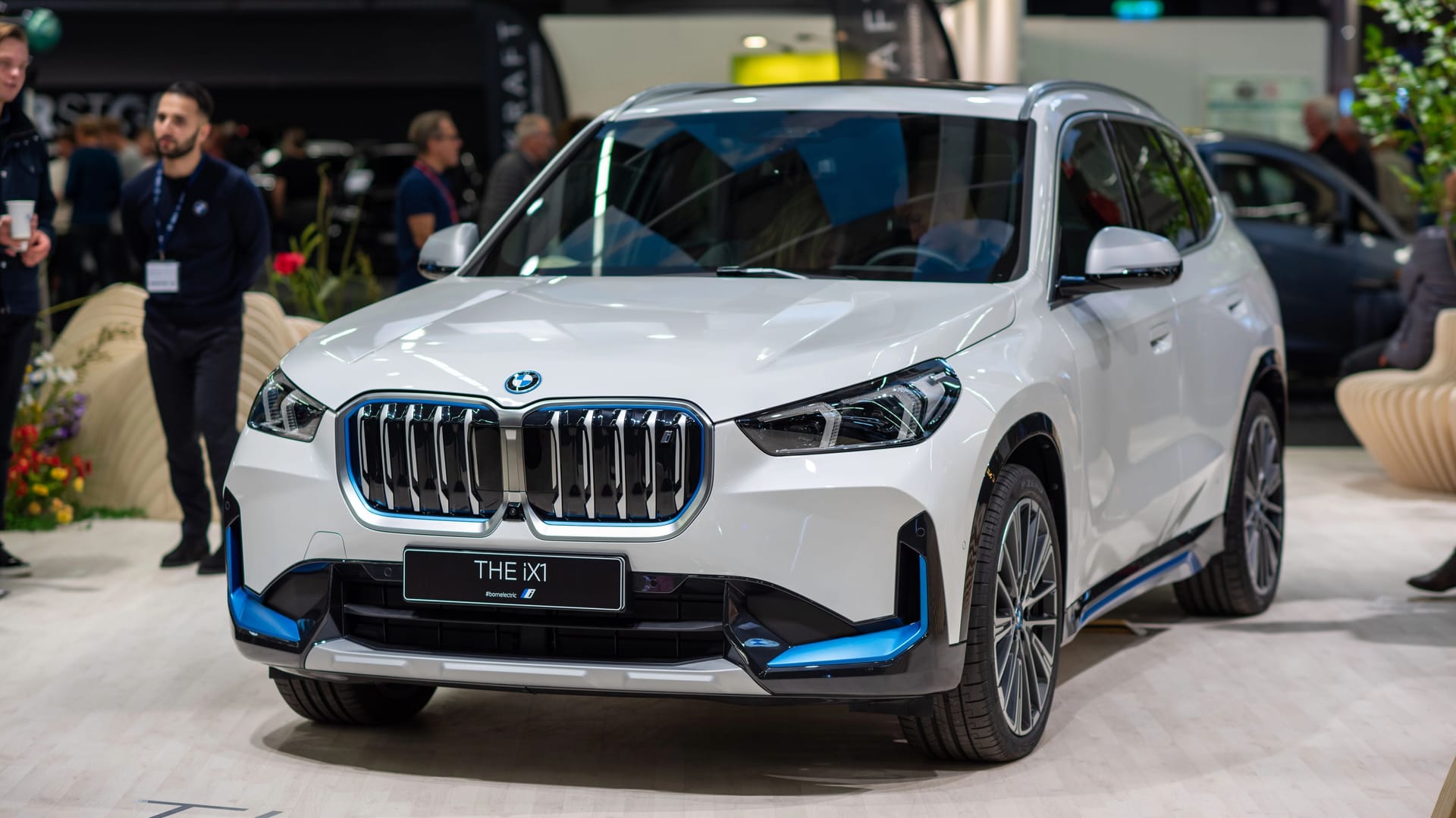 Gothenburg, Sweden - december 03 2022: BMW iX1 electric SUV car on display.