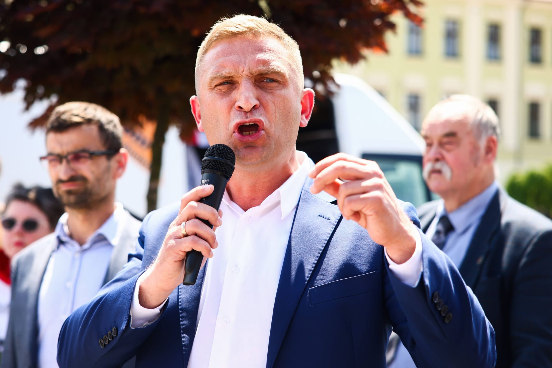 Robert Bąkiewicz (Archivbild): Der polnische Rechtsradikale hat die Bürgerwehr organisiert. Robert Bąkiewicz (Archivbild): Der polnische Rechtsradikale hat die Bürgerwehr organisiert.