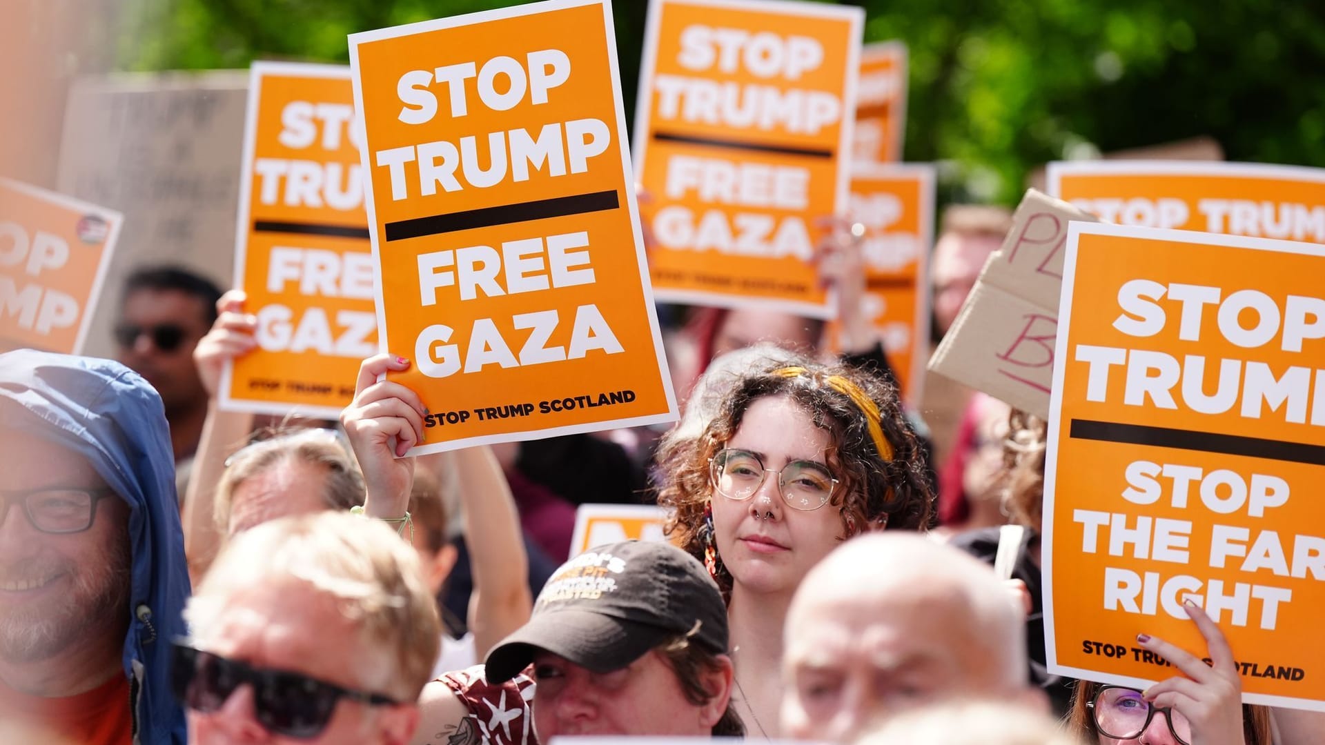 Anti-Trump-Proteste in Schottland - Prestwick