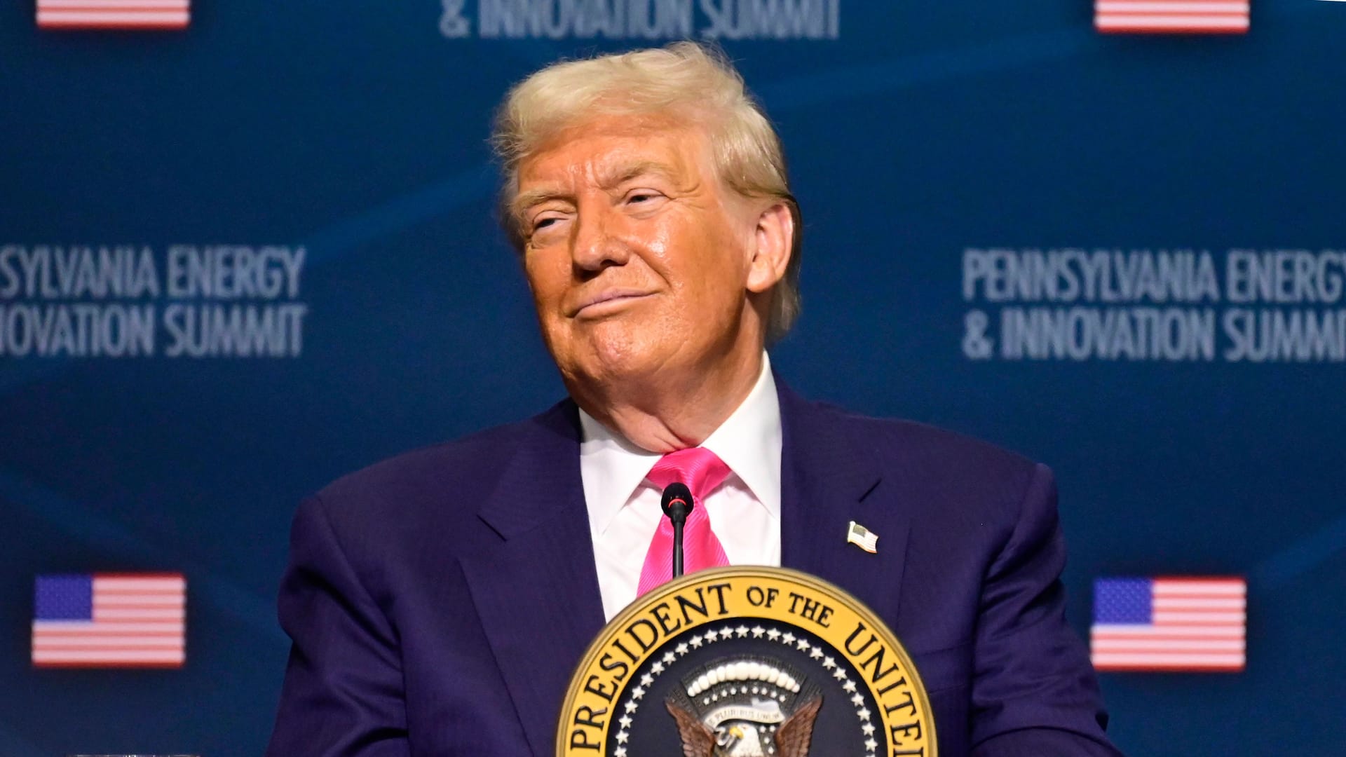 Donald Trump auf einer Veranstaltung (Archivbild): Der USA-Präsident hat die Rolle Deutschlands bei der Lieferung der Flugabwehrsysteme betont.