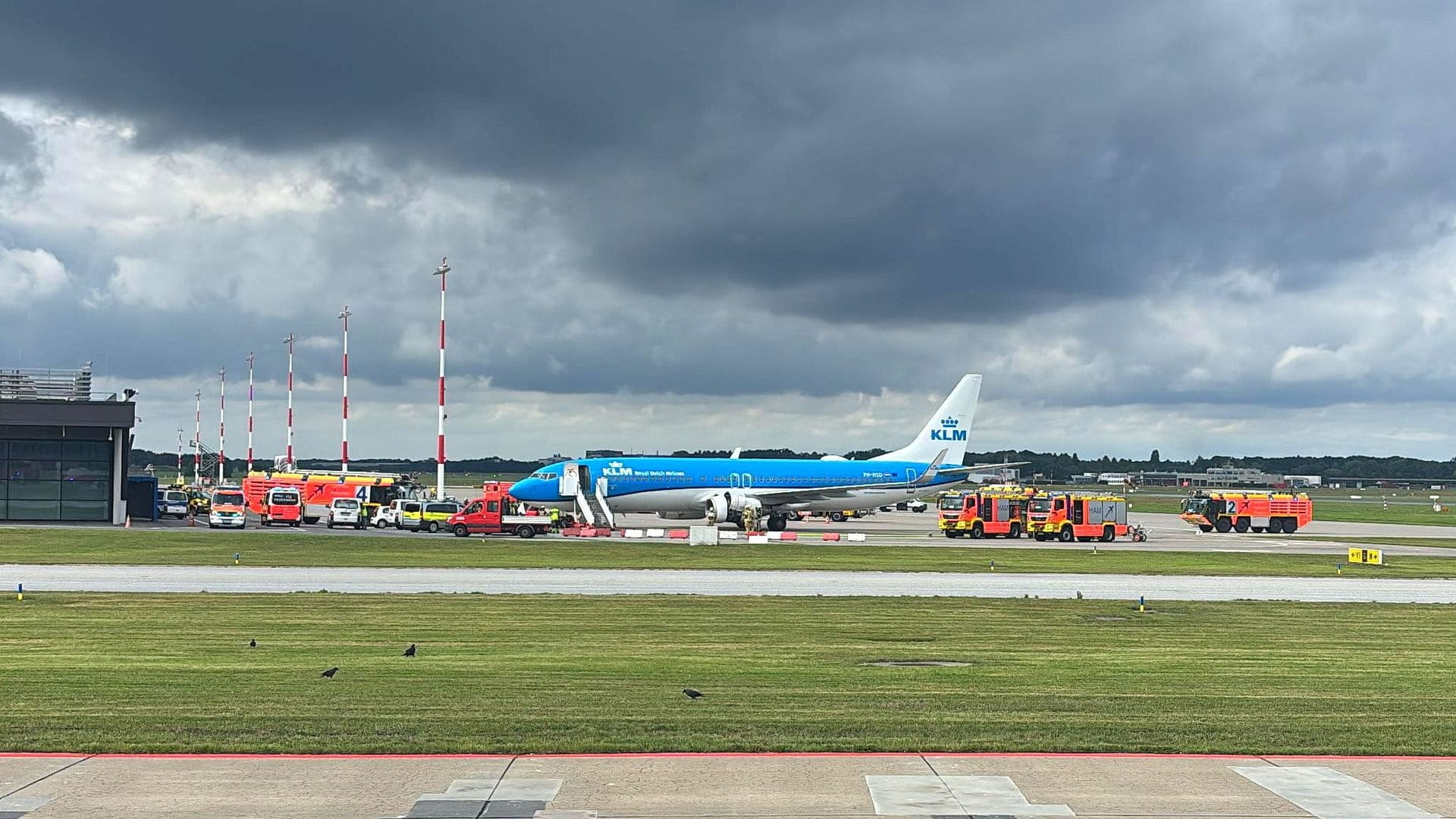 Das Flugzeug, das in Hamburg eine Sicherheitslandung durchführen musste,