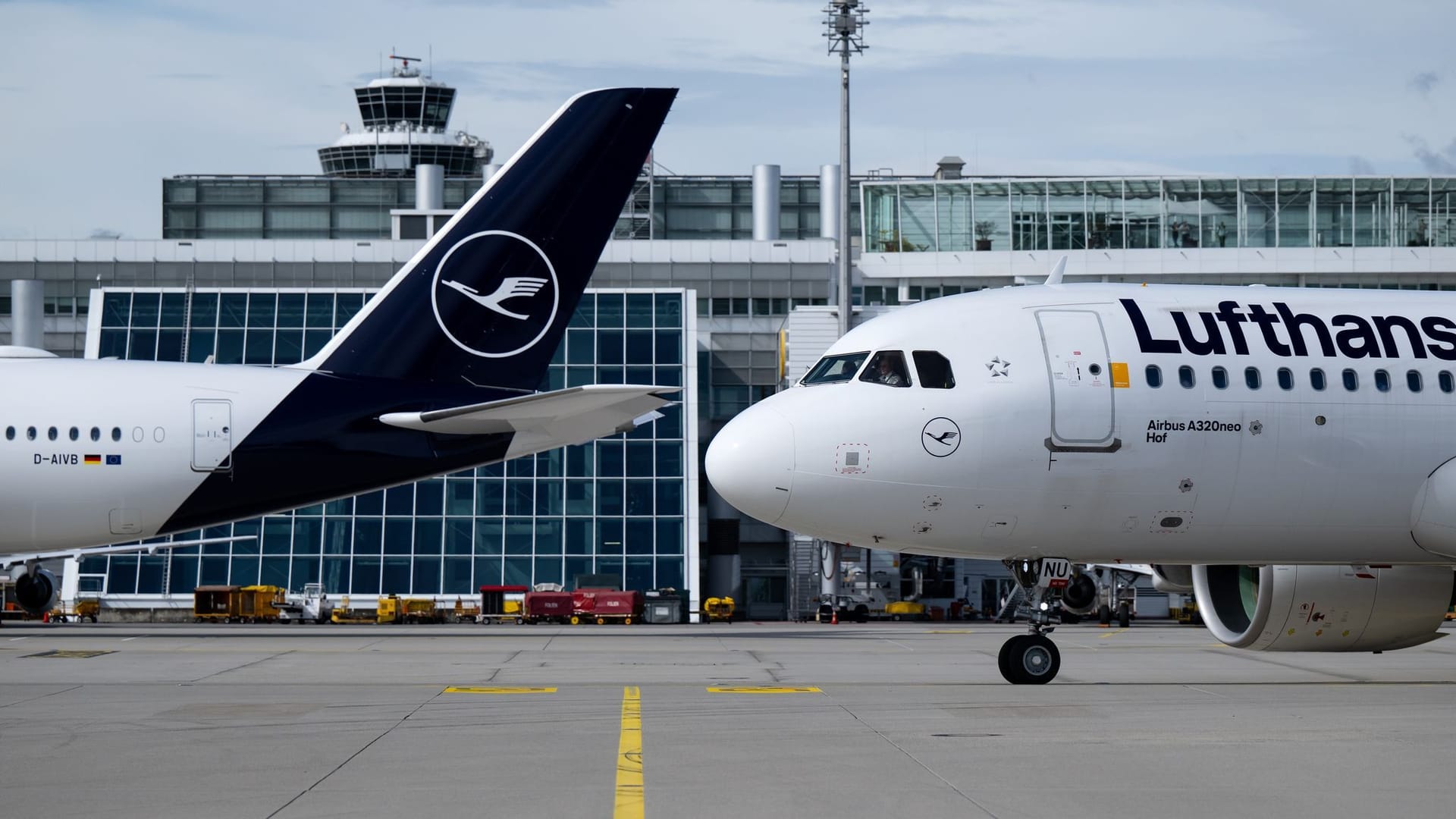 Flugzeuge der Lufthansa in München