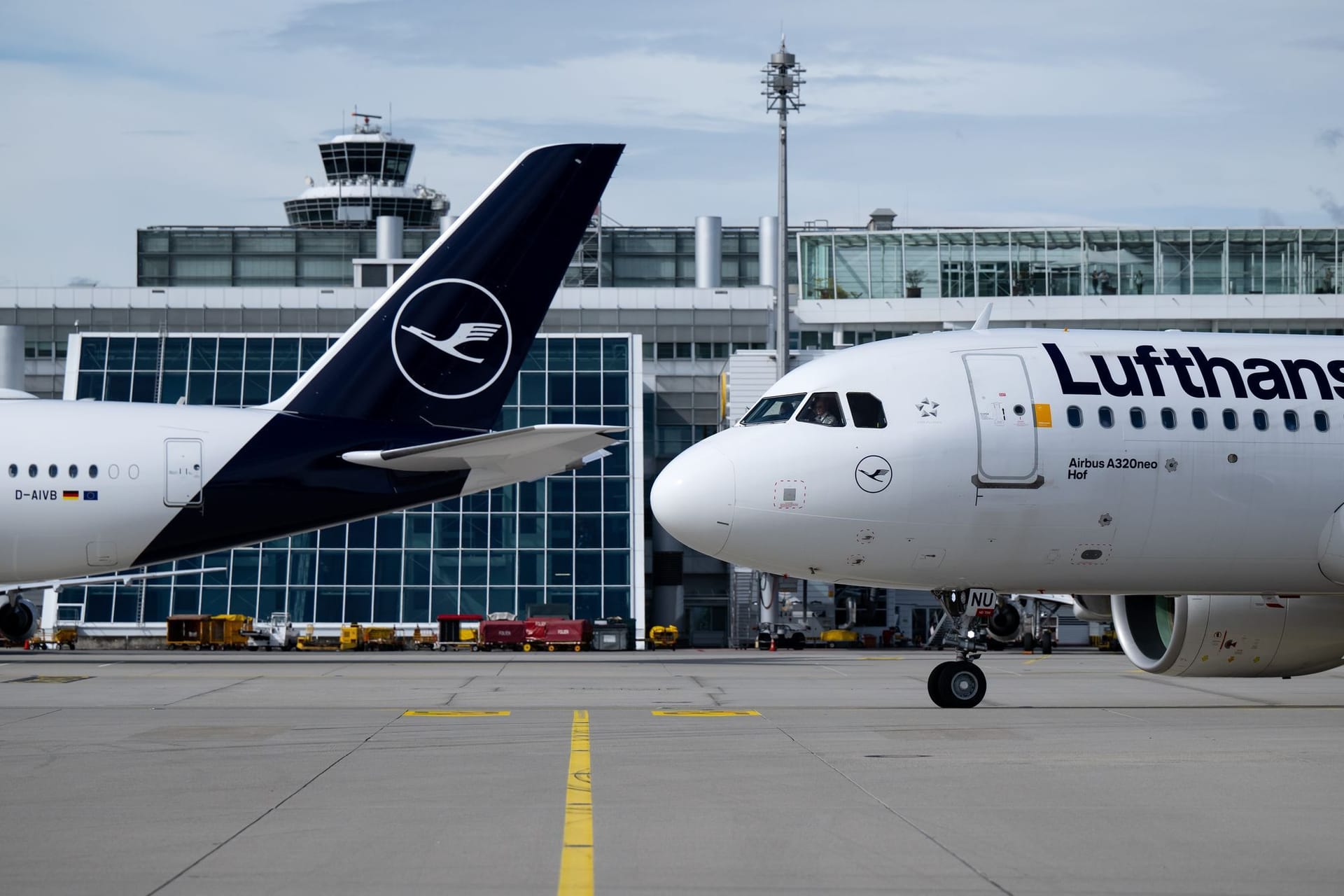 Flugzeuge der Lufthansa in München