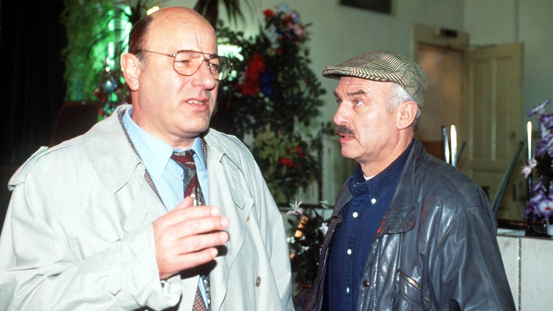 Manfred Krug und Charles Brauer Ende der Neunzigerjahre als Hamburger "Tatort"-Kommissare.