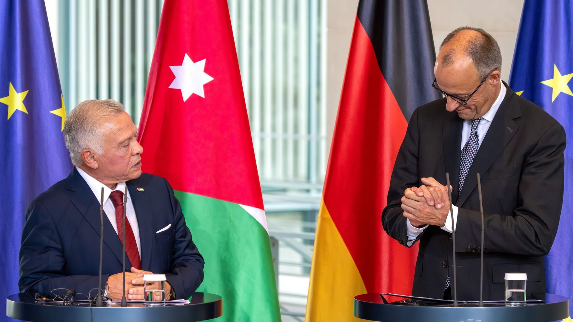 Jordanischer König Abdullah trifft Bundeskanzler Merz Jordanischer König Abdullah trifft Bundeskanzler Merz