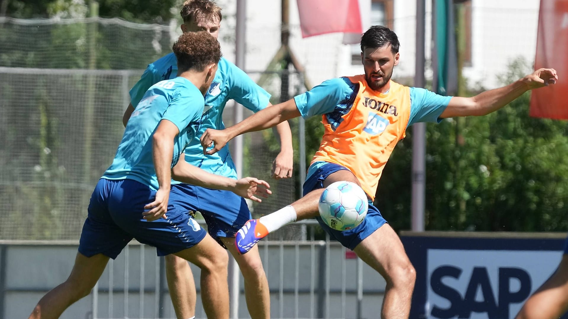 Hoffenheims Geiger (li.) und Grillitsch (Archivbild): Kein Platz mehr bei der TSG. Hoffenheims Geiger (li.) und Grillitsch (Archivbild): Kein Platz mehr bei der TSG.